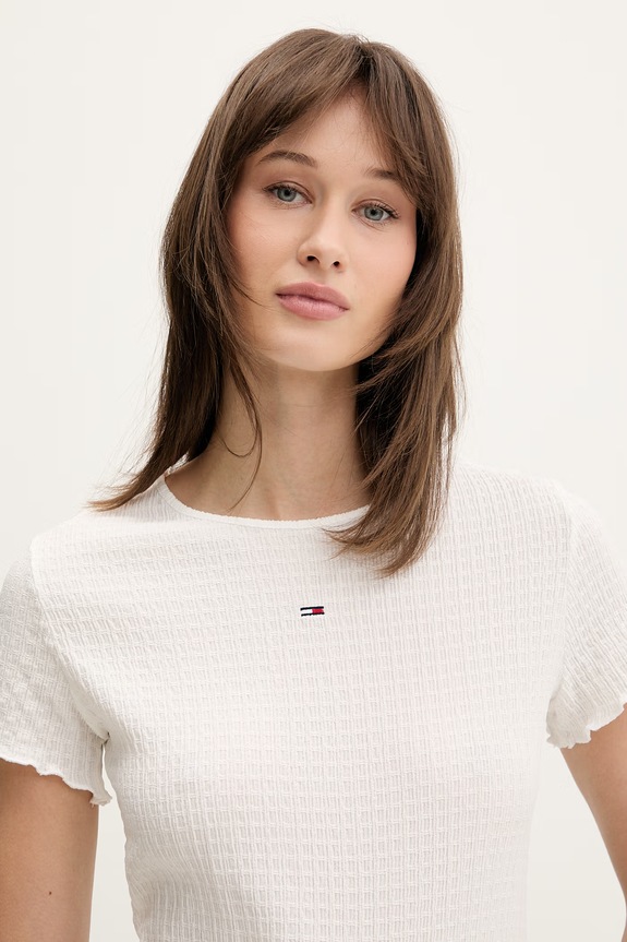 Tommy Jeans T-shirt damski biały DW0DW22219