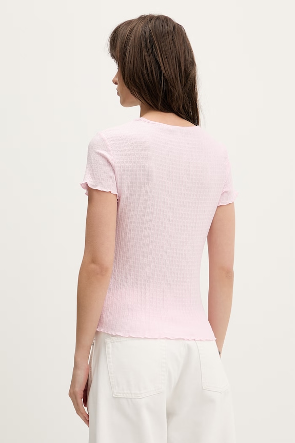 Odzież Tommy Jeans T-shirt damski DW0DW22219 różowy