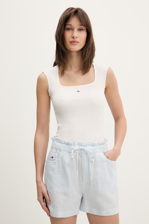Tommy Jeans top damski biały DW0DW22220