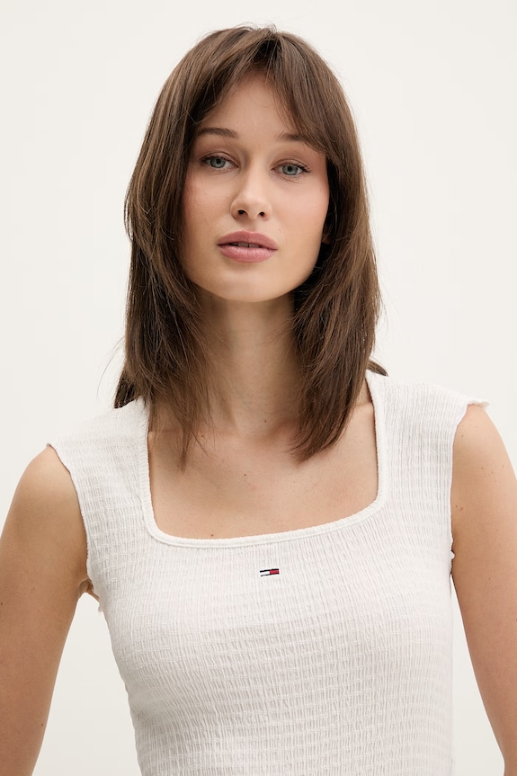 Tommy Jeans top damski biały DW0DW22220