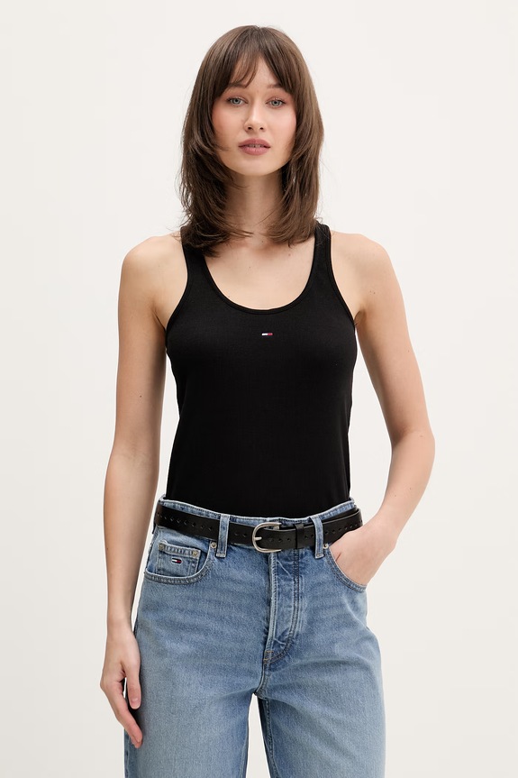 Tommy Jeans bokserka damska bawełniana z elastanem czarny DW0DW22264