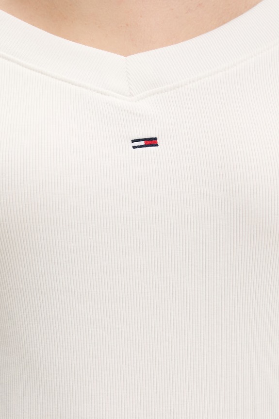 Tommy Jeans tričko dámské s bavlnou DW0DW22265 béžová