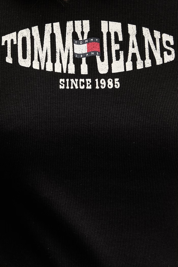 Tommy Jeans T-shirt damski z bawełną DW0DW22272 czarny