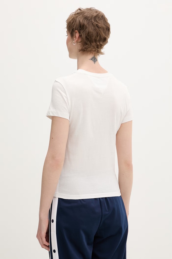 Oblečenie Tommy Jeans Basic tričko dámske bavlnené DW0DW22273 biela