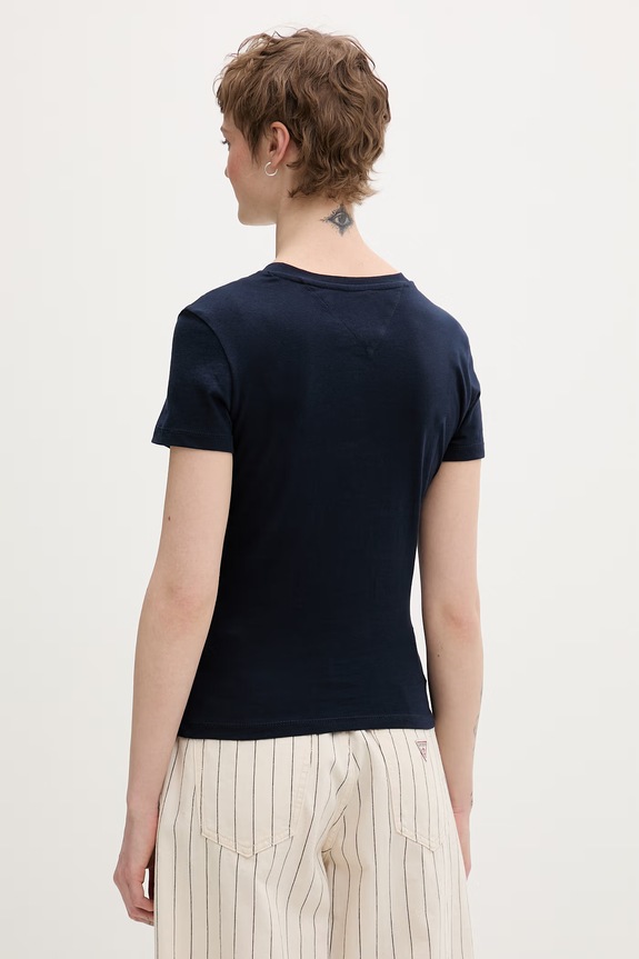 Oblečenie Tommy Jeans basic tričko dámske bavlnené DW0DW22273 tmavomodrá