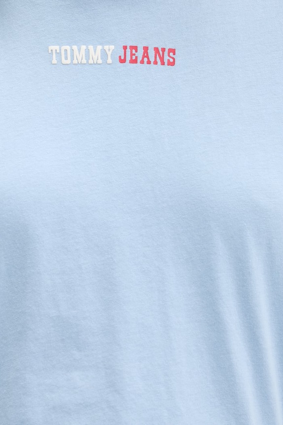 Tommy Jeans T-shirt damski bawełniany DW0DW22277 niebieski