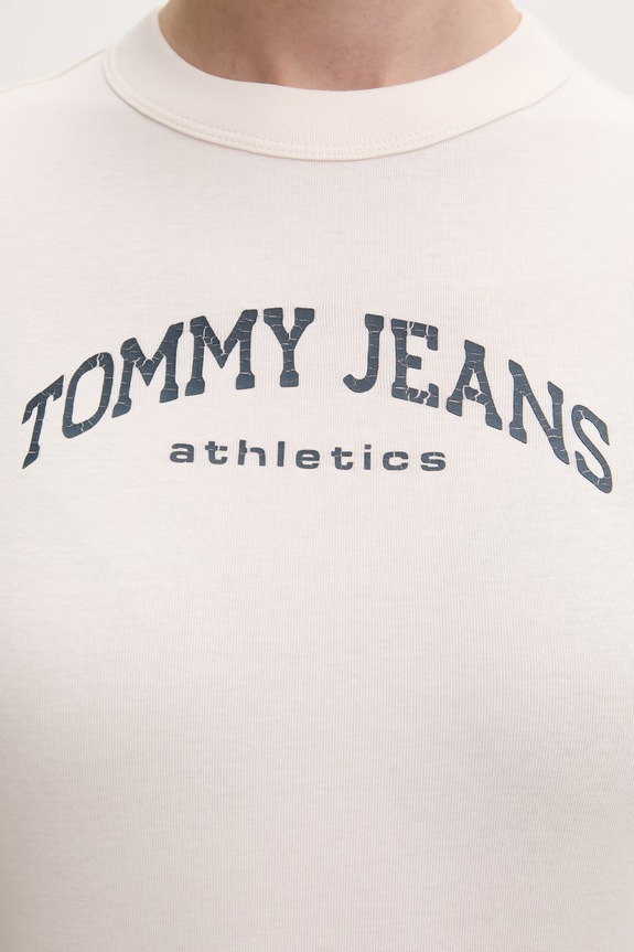 Tommy Jeans basic tričko dámske bavlnené DW0DW22302 béžová