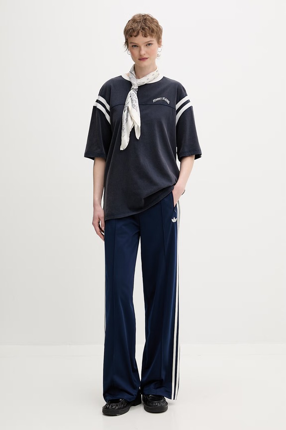 Tommy Jeans t-shirt damski bawełniany DW0DW22307 granatowy SS26