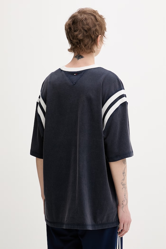 Odzież Tommy Jeans t-shirt damski bawełniany DW0DW22307 granatowy