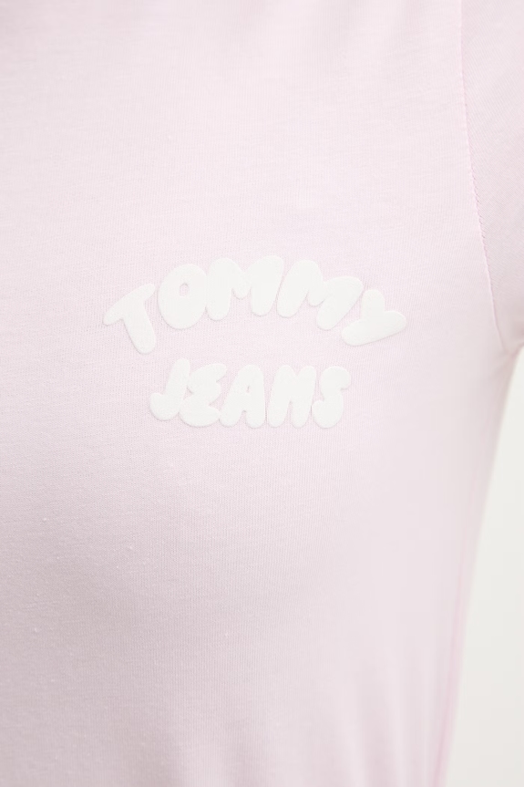 Tommy Jeans tricou pentru femei, din bumbac DW0DW22310 roz
