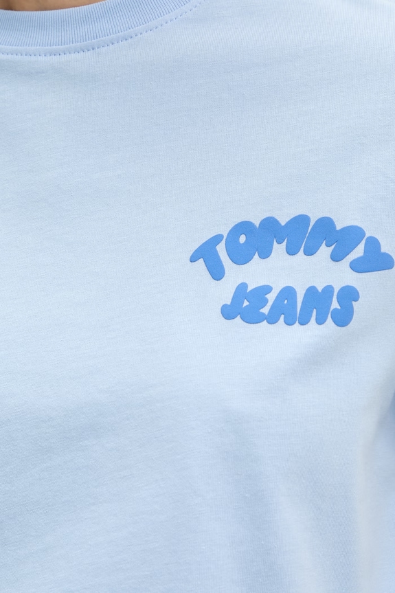 Tommy Jeans majica za žene od pamuka DW0DW22310 plava