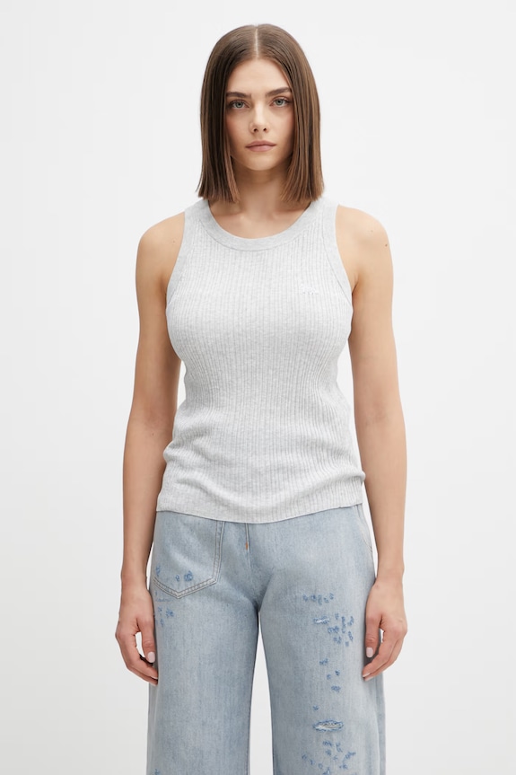 Maison Kitsuné Baby Fox top damski szary QW00610KT1195