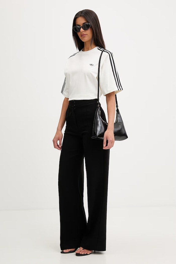 adidas Originals majica ženska od pamuka s elastanom KY5093 bež SS26