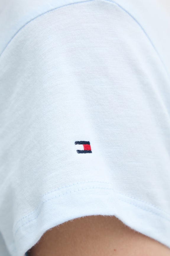 Tommy Hilfiger tricou basic pentru femei, din bumbac WW0WW48702 albastru