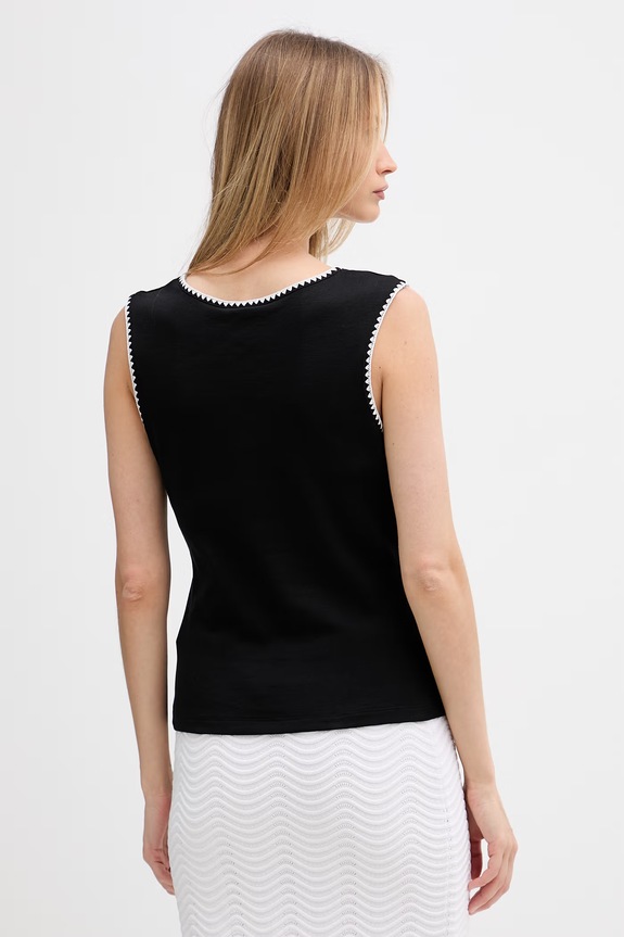 Oblečenie Tommy Hilfiger top dámsky bavlnený WW0WW48715 čierna