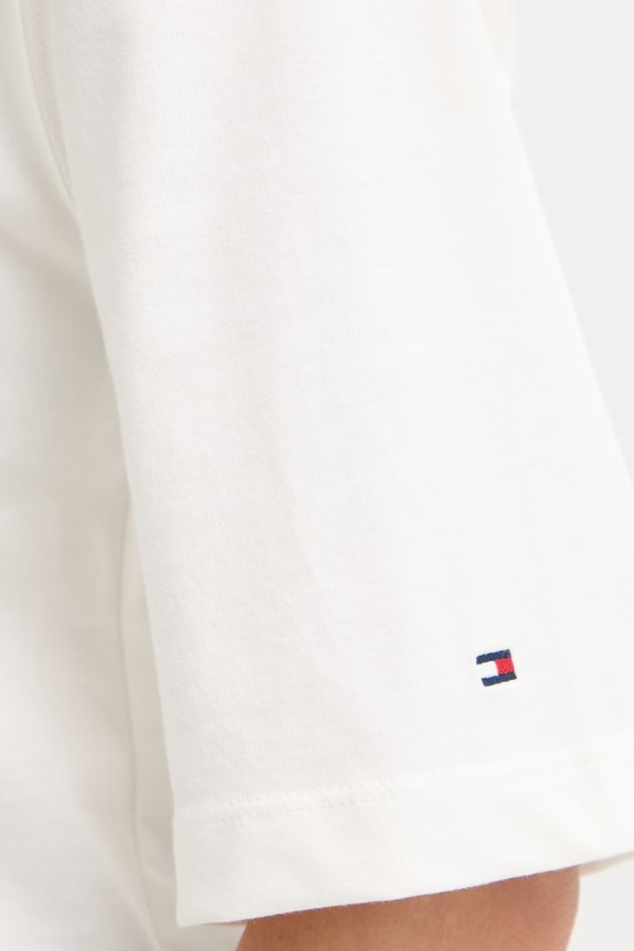 Tommy Hilfiger T-shirt damski bawełniany beżowy WW0WW50826
