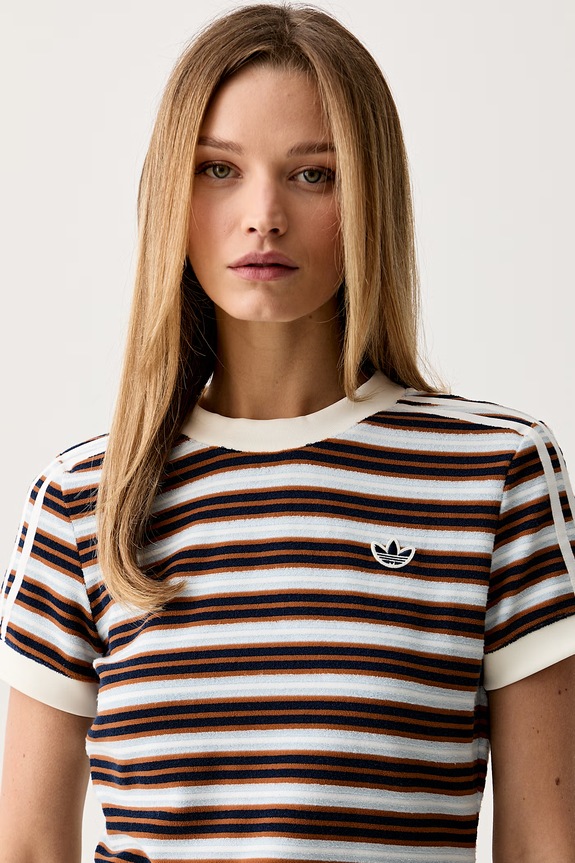 adidas Originals T-shirt damski z bawełną niebieski KY8115