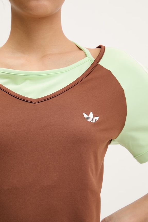adidas Originals t-shirt γυναικείο Vintage KY8131 καφέ