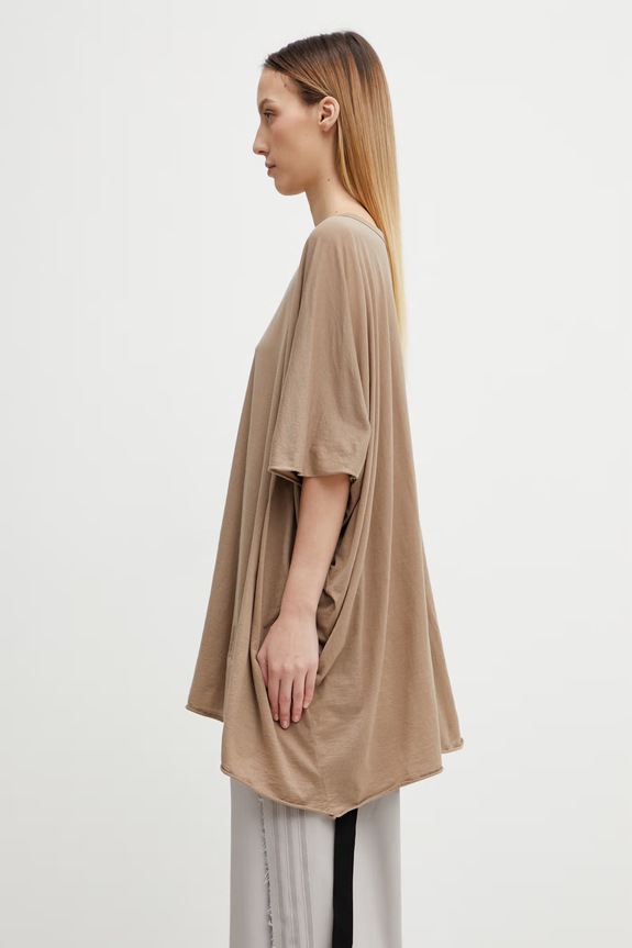 Rick Owens DRKSHDW t-shirt bawełniany Minerva DS01F4202.BH beżowy SS26