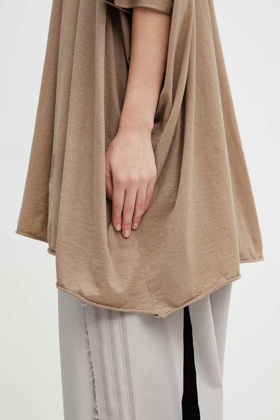 Rick Owens DRKSHDW t-shirt bawełniany Minerva beżowy DS01F4202.BH