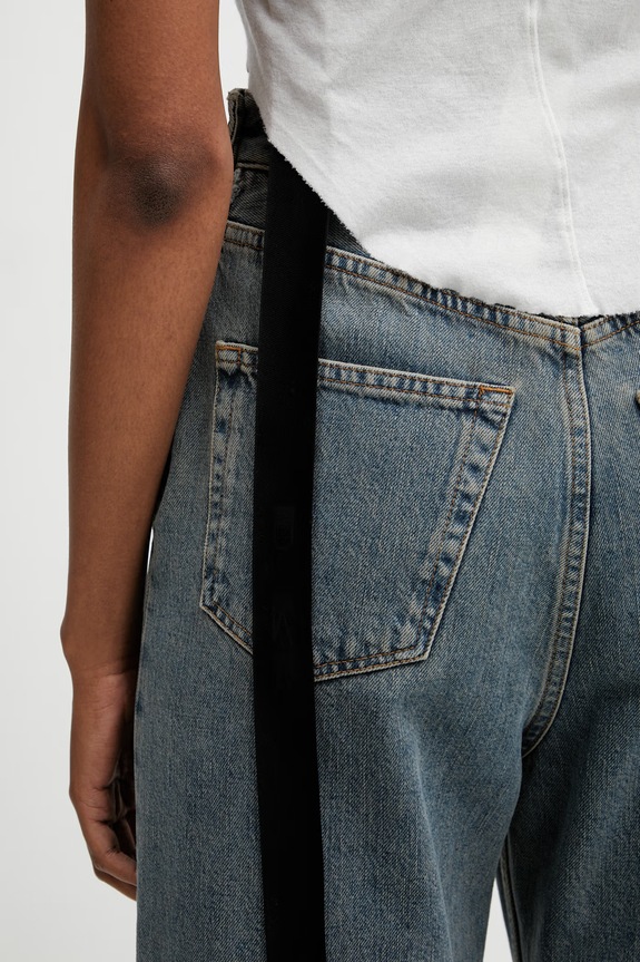 Rick Owens DRKSHDW crop top bawełniany damski biały DS01F4100.BH