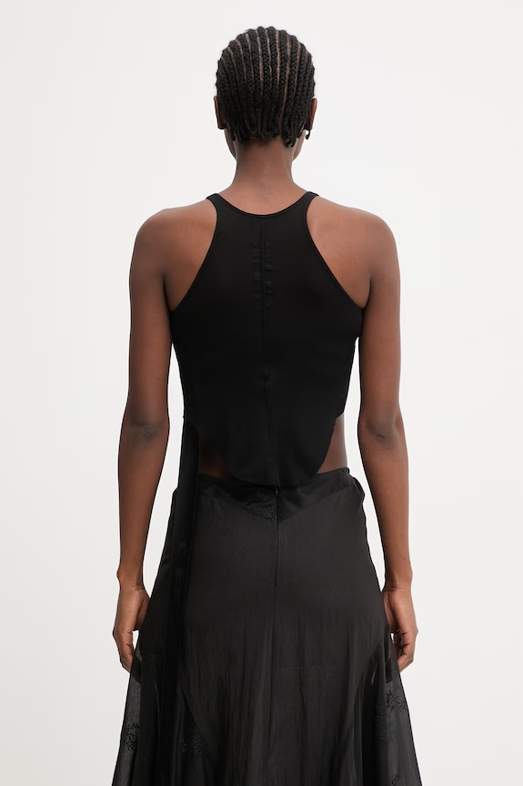Oblečenie Rick Owens DRKSHDW crop top dámsky bavlnený DS01F4100.BH čierna