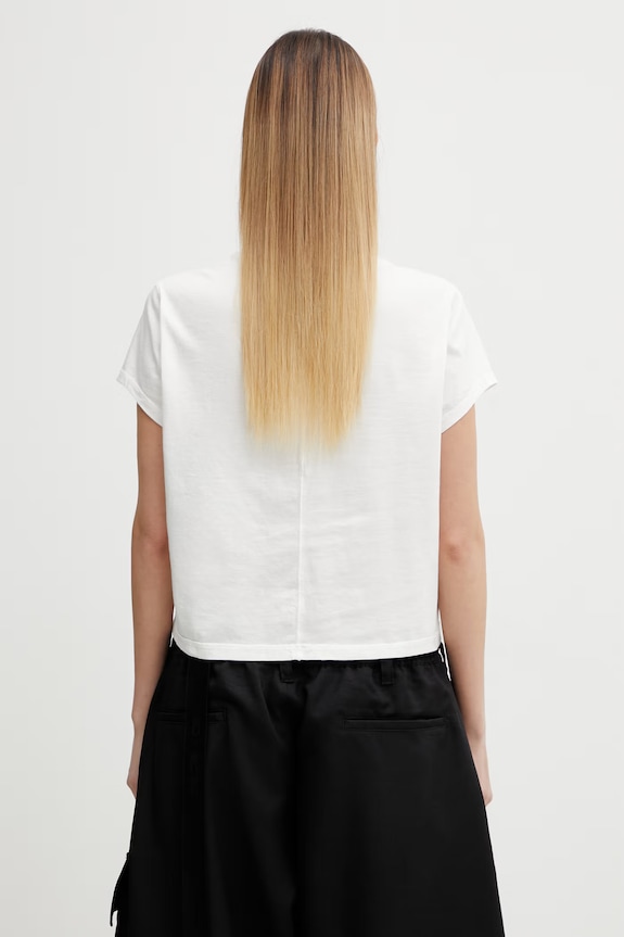 Odzież Rick Owens DRKSHDW t-shirt bawełniany Small Level DS01F4207.RN biały