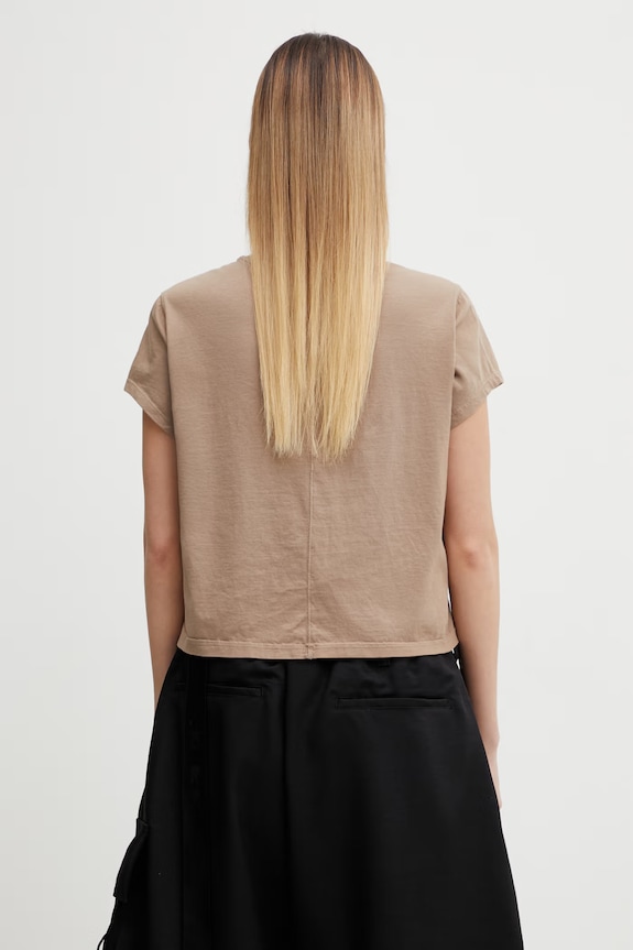 Odzież Rick Owens DRKSHDW t-shirt bawełniany Small Level DS01F4207.RN beżowy