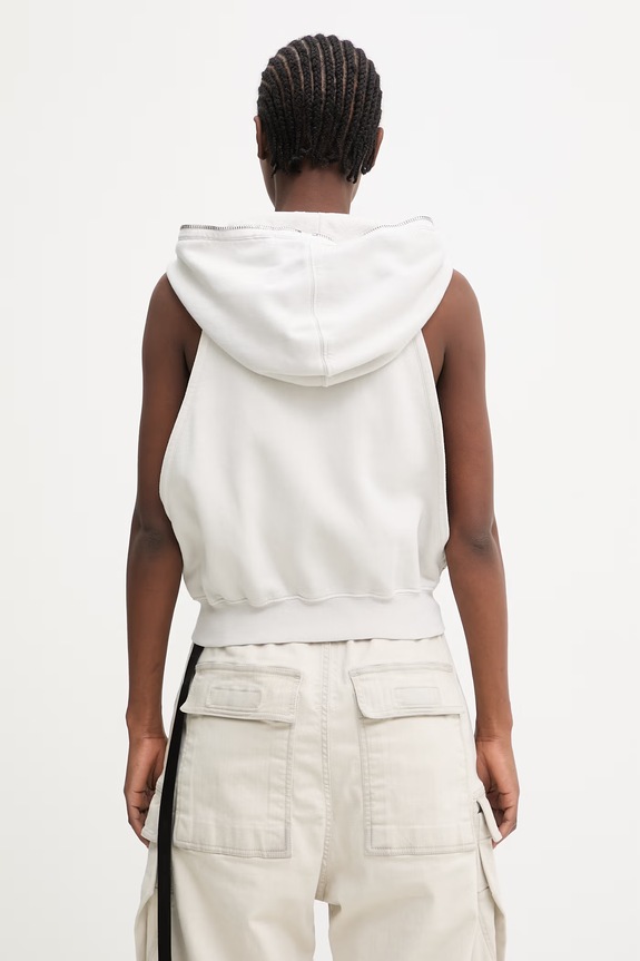 Clothing Rick Owens DRKSHDW Cyclops Gimp Women's cotton sleeveless sweatshirt DS01F4121.F beige