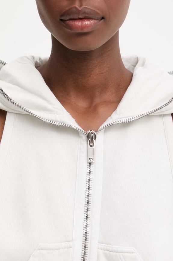 Rick Owens DRKSHDW Cyclops Gimp Women's cotton sleeveless sweatshirt beige DS01F4121.F