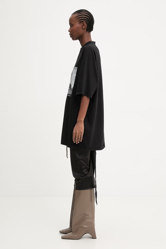 Rick Owens DRKSHDW Jumbo t-shirt bawełniany damski DS01F4204.RNEP2 czarny SS26