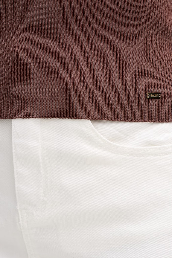 Gaudi top damski z wiskozy 611FD43007 brązowy