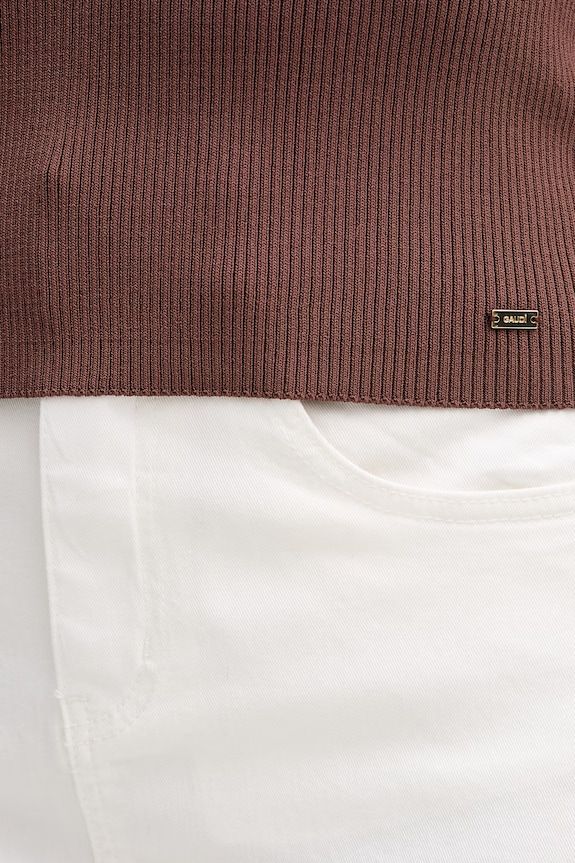 Gaudi top damski z wiskozy 611FD43007 brązowy