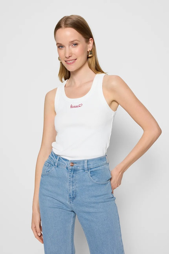 Top Bizuu LOVIE slim bílá LOVIE.KREMOWY