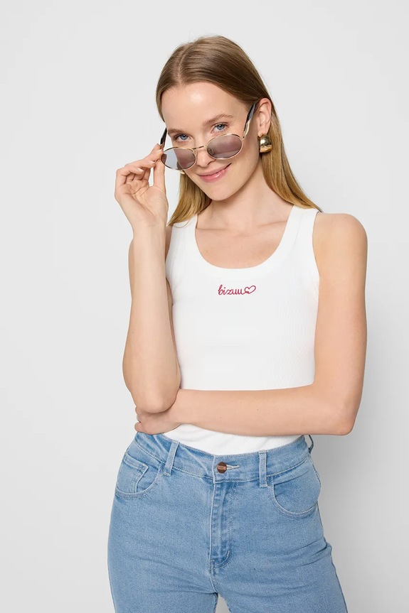 Top Bizuu LOVIE bílá LOVIE.KREMOWY