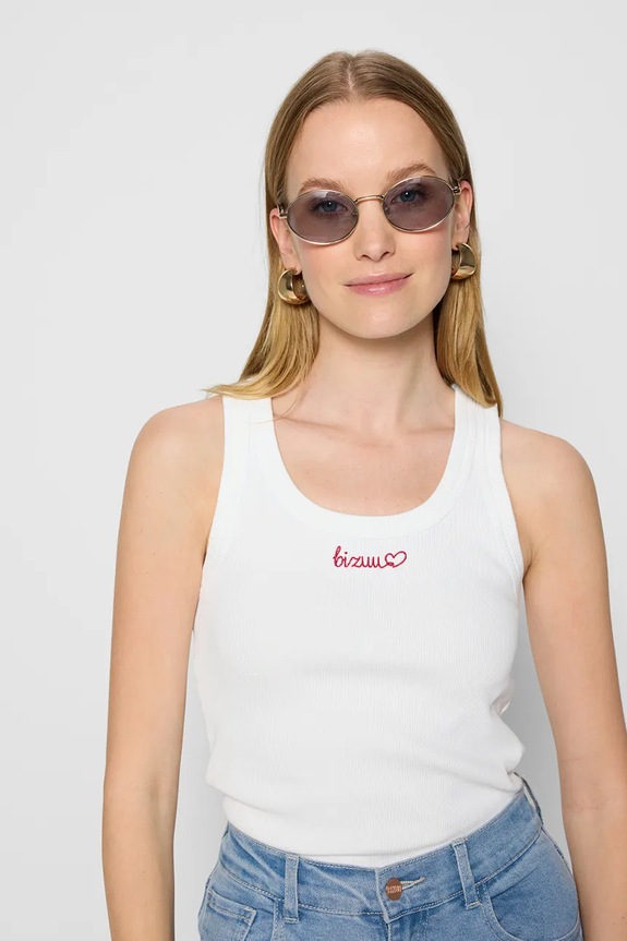 Top Bizuu LOVIE LOVIE.KREMOWY bílá