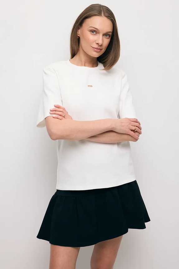 Bizuu t-shirt MELISA MELISA.KREMOWY biały