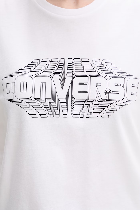 Converse t-shirt γυναικείο βαμβακερό CVW5T072 λευκό