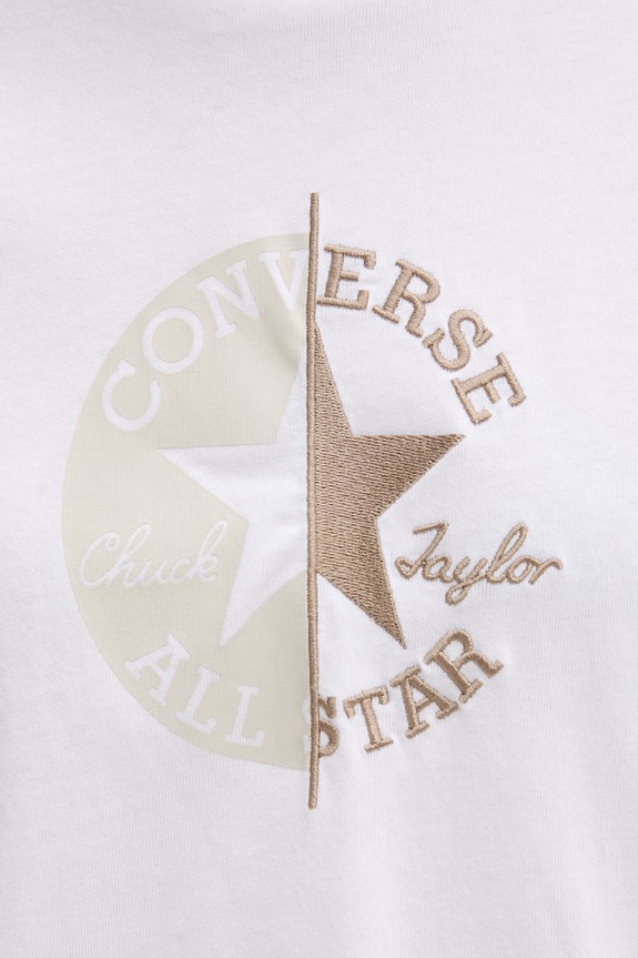 Converse T-shirt damski bawełniany CVW6T088 biały