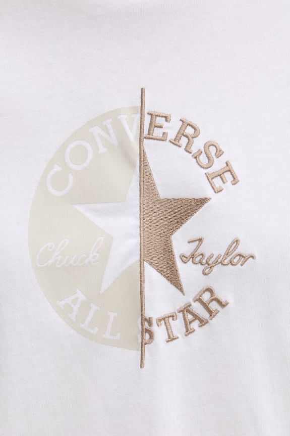 Converse T-shirt damski bawełniany CVW6T088 biały