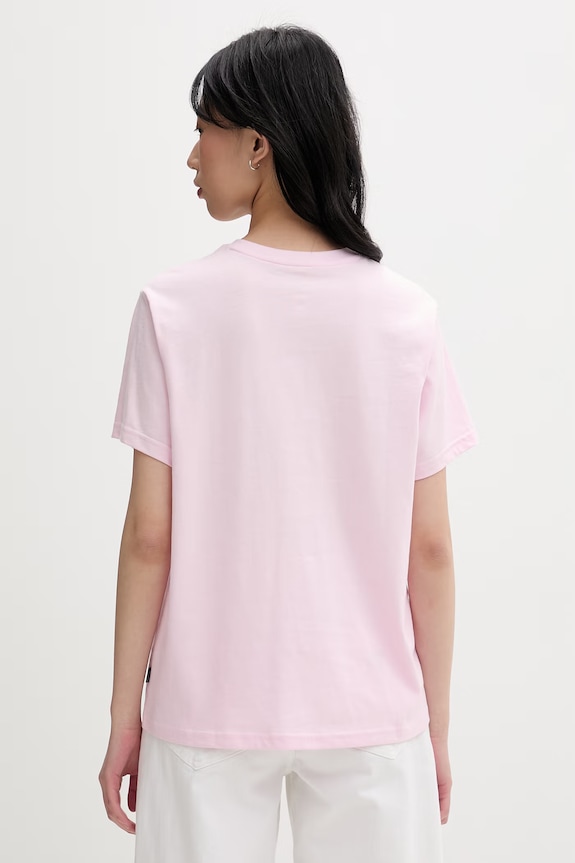 Odzież Converse T-shirt damski bawełniany CVW6T088 różowy