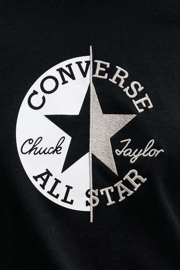 Converse T-shirt damski bawełniany CVW6T088 czarny