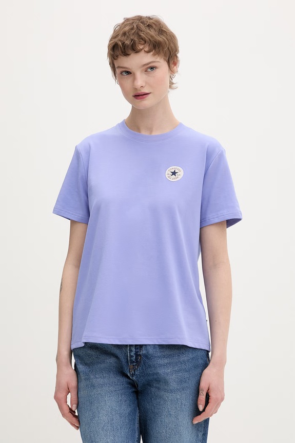 Converse t-shirt γυναικείο μωβ CVW5T108