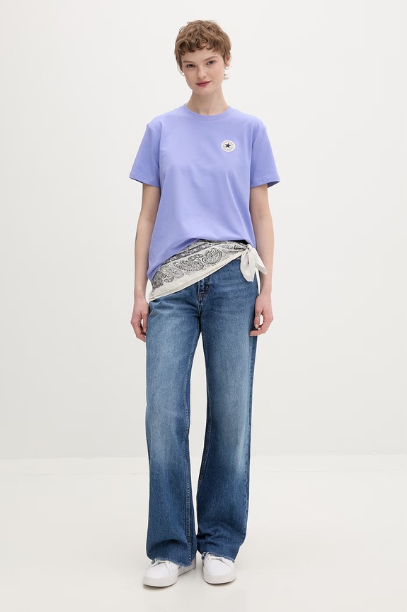 Converse t-shirt γυναικείο CVW5T108 μωβ SS26