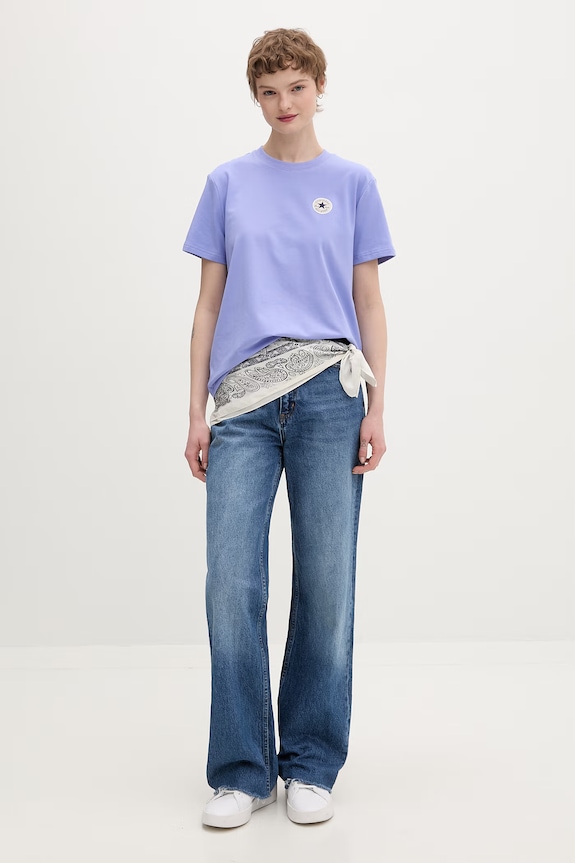 Converse t-shirt γυναικείο CVW5T108 μωβ SS26
