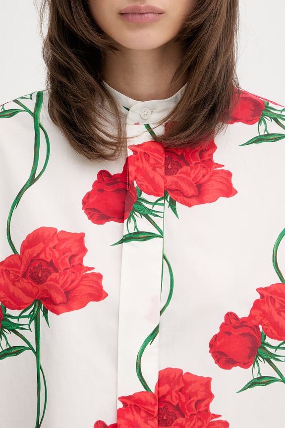 Kenzo Shirt SC koszula bawełniana damska biały FG52CH2819O2