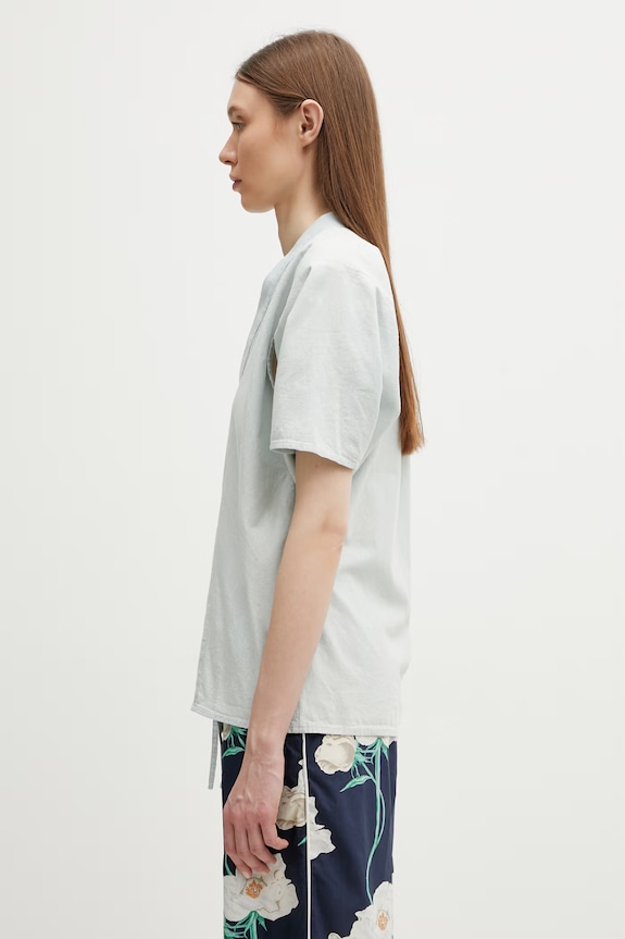 Kenzo dámska zavinovacia košeľa Shirt SC FG52DC2536F4 modrá SS26