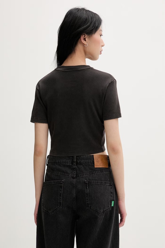 Oblečenie Dickies tričko dámske bavlnené DK0A866FBLK1 sivá