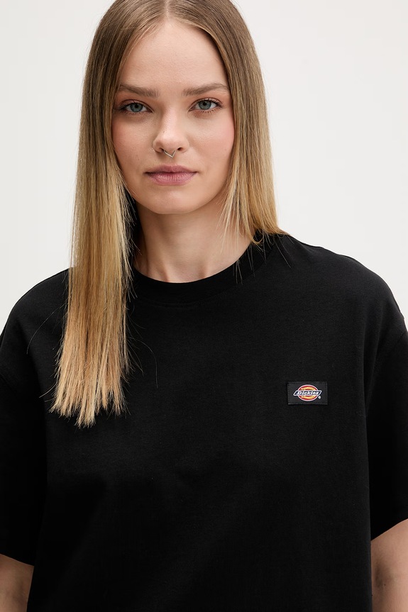 Dickies t-shirt γυναικείο βαμβακερό μαύρο DK0A4Y8LBLK1