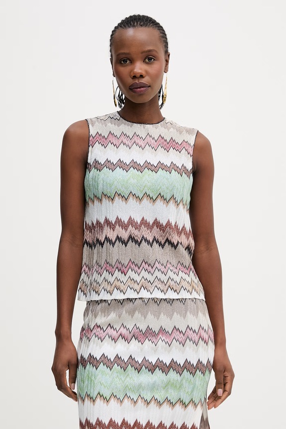 Missoni top regular beżowy DS26SK0K.BR014W